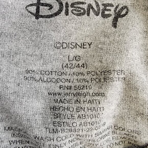 Disney Men's Mickey Mouse Ears 2019 Florida Crew Neck Gray T-Shirt – Size Large - Picture 5 of 12